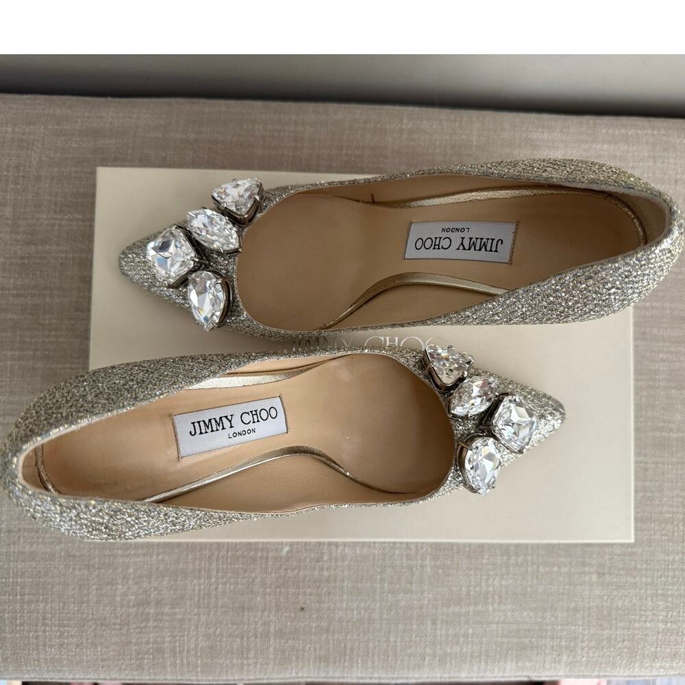 Jimmy Choo Marvel Crystal Embellished pumps, 100 mm, size 38.5 - Picture 2 of 11